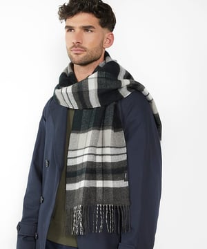 Dune Mens Osburn - Fringe-Trimmed Scarf