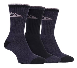 3 Pairs Ladies Lightweight Breathable Hiking Socks with Arch Support