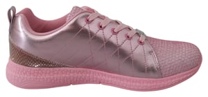 Plein Sport Women's Pink Blush Polyester Runner Gisella Sneakers Shoes