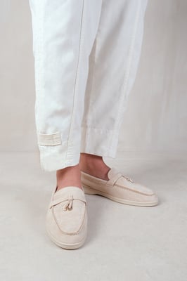 Where's That From Womens 'Pegasus' Slip On Trim Loafers With Accessory Detailing