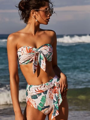 Vintage Bloom Strapless Bandeau