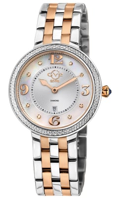 GV2 Womens Verona Swiss Quartz Diamond Stainless Steel Watch