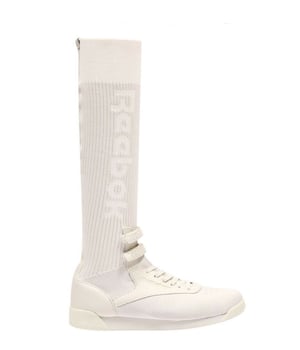Reebok Classic Freestyle Hi Ultraknit Damtränare Slip On Skor Vit BS8666