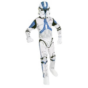 Star Wars Jongens Clone Trooper Kostuum (Wit/blauw)