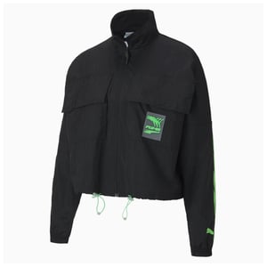 Puma Evide Woven Track Jacket Zip Up Svart Dam Track Top 597770 01