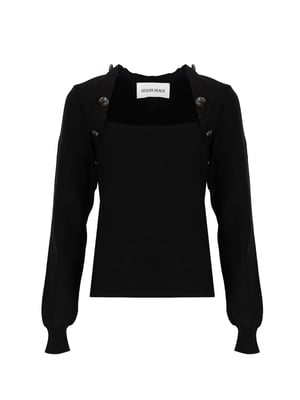 Silvian Heach Pullover Dam Svart
