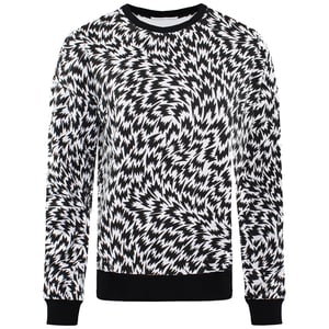 Vans Off The Wall Lange Mouw Crew Hals Zwart/Wit Damestruien V241HCH