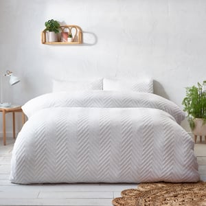 Minimalist Chevron Zigzag Tuft Duvet Cover Set