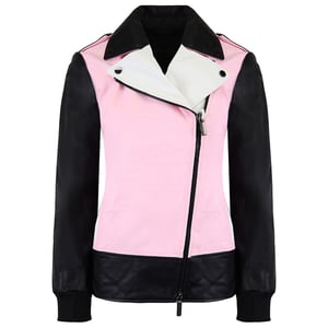 Armani Exchange Leren Jas Dames Zwart/Roze