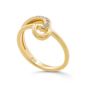 Orphelia 'Ida' Dames 925 Sterling Zilveren Ring - Goud ZR-7521/G