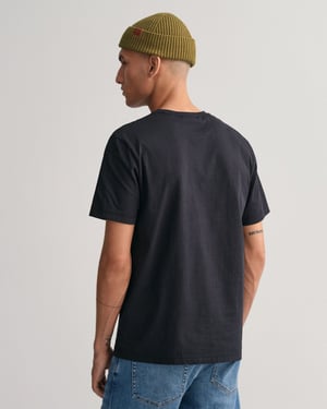 GANT Mens Regular Fit Short Sleeve Shield Logo T-Shirt