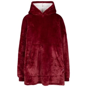 Trespass Unisex Vuxen Cosiness Oversized Hoodie Filt (Mörk Körsbär)