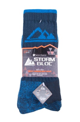 3 Pairs Mens Heavy Cushioned Breathable Outdoor Cotton Hiking Socks