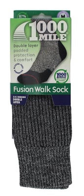 1000 Mile - Ladies Fusion Repreve Double Layer Anti Blister Walking Socks - Navy / Mauve