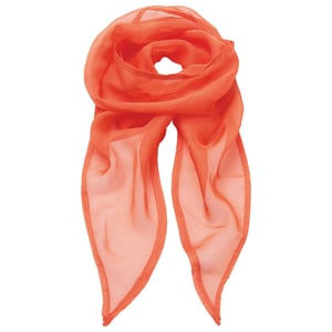 Premier Uniseks sjaal van chiffon in kleuren voor volwassenen (Oranje)