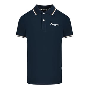 Aquascutum London Tipped Navy Blue Polo Shirt