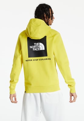 The North Face Heren Reglan Red Box Hoodie in Geel