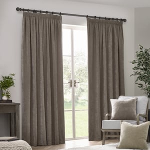 Yard Heavy Chenille Velvet Pencil Pleat Curtains