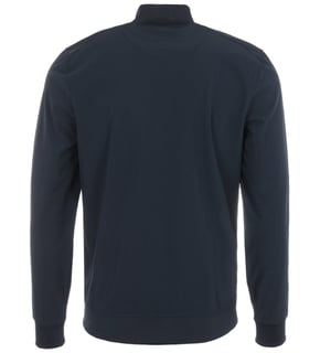 Lyle & Scott softshell jack met ritssluiting en trechterhals - donkerblauw