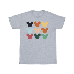 Disney Boys Mickey Mouse Heads Square T-Shirt (Sports Grey)