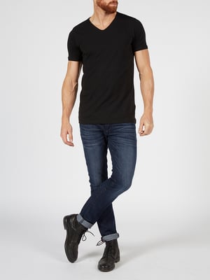Petrol Industries - Heren 2-pack Basic T-shirts V-Hals - Zwart
