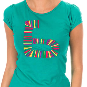Kortärmad T-shirt med rund hals för kvinnor ADM0083