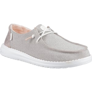 HEYDUDE Wendy Metallic Sparkle Polyester Damesschoenen Roségoud