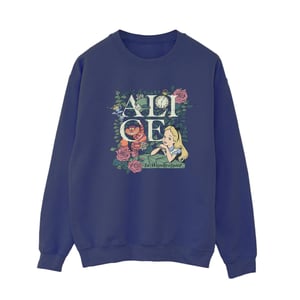 Disney Dames/Dames Alice In Wonderland Leafy Garden Sweatshirt (Marineblauw)