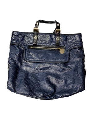 Stella McCartney Schoudertas met Portemonnee in Blauw Faux Leer