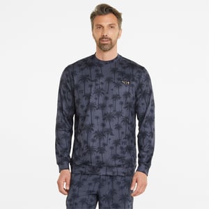 PUMA Mens PUMA x Palm Tree Crew Lightweight Crew Neck Golf Sweatshirt