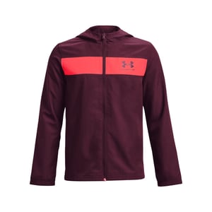 Boy's Under Armour Sportstyle Windbreaker Jacket in Black