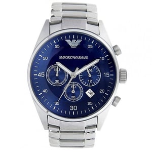 Emporio Armani AR5860 blå urtavla kronograf herrklocka