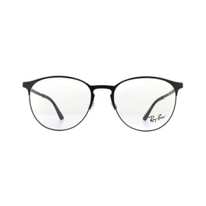 Ray-ban ronde zwarte top op mat zwart unisex dames bril frames