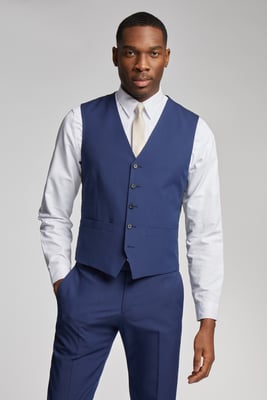 Bright Blue Slim Waistcoat