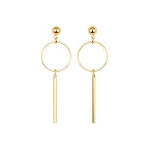 Luxenter oorbellen, coion afwerking in 18 karaat geel goud