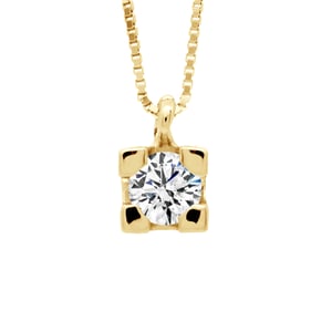 DIADEMA - Halsband med diamanter - gult guld - venetiansk kedja