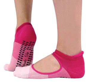 2 Pairs Ladies Non Slip Grip Low Cut Invisible Pilates Yoga Socks