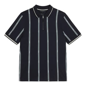 Ted Baker Sisons Mens Navy Striped Polo Shirt