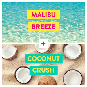 Impulse Body Fragrance Spray with Malibu Breeze and Coconut Crush 150ml, 6 Pack