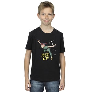 Disney Jongens Peter Pan wordt nooit volwassen T-Shirt (Zwart)