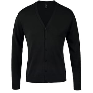 SOLS Heren Gouden Gebreid V Hals Vest (Zwart)
