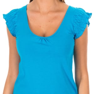 Ärmlös T-shirt med rund halsringning ADM0102 kvinna