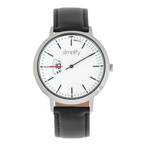 Vereenvoudig het 6500 horloge met leren band