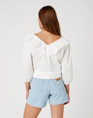 Wrangler Western frill blouse worn