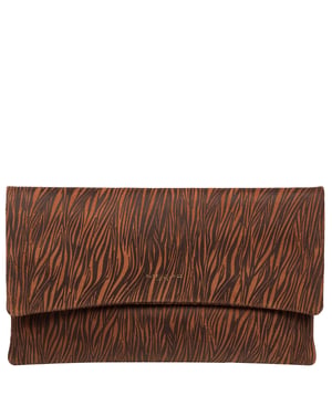 Amelia' Animal Print Leather Clutch Bag