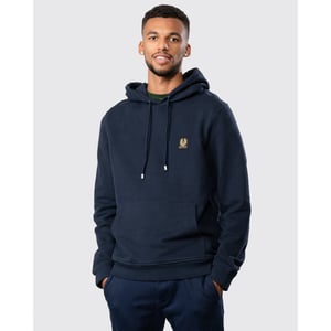 Belstaff Mens Pullover Logo Patch Hoodie