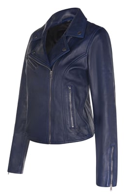 Dames klassiek leren Brando bikerjack-Loughton