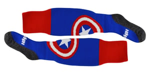 Captain America Long Socks for Sport | Hingly | Mens & Ladies Novelty Socks for Hockey, Rugby & Football