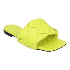 Bottega Veneta Lido Platter Sandalen geel