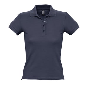 SOLS Vrouwen/dames Mensen Pique Korte Mouw Katoenen Poloshirt (Marine)